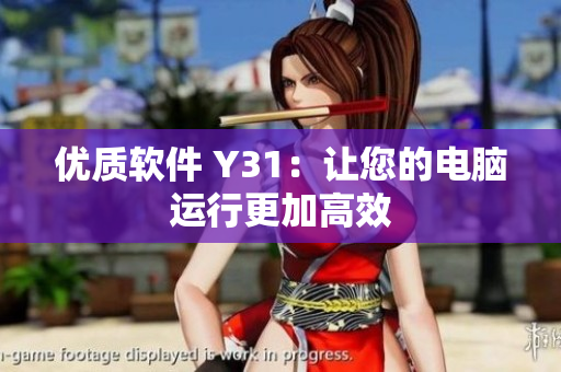 优质软件 Y31：让您的电脑运行更加高效