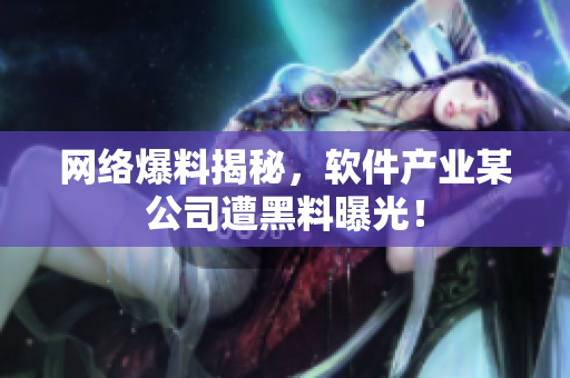 网络爆料揭秘，软件产业某公司遭黑料曝光！
