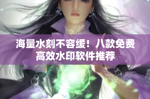 海量水刻不容缓！八款免费高效水印软件推荐
