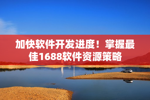 加快软件开发进度！掌握最佳1688软件资源策略