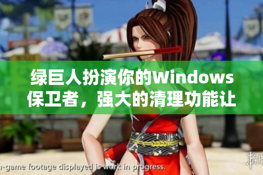 绿巨人扮演你的Windows保卫者，强大的清理功能让你的电脑如同新装！