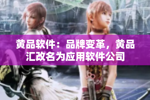 黄品软件：品牌变革，黄品汇改名为应用软件公司