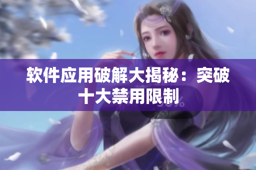 软件应用破解大揭秘：突破十大禁用限制