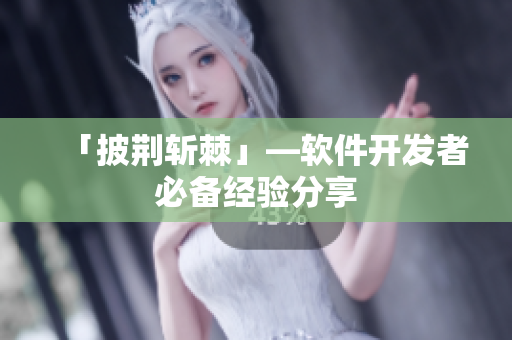 「披荆斩棘」—软件开发者必备经验分享